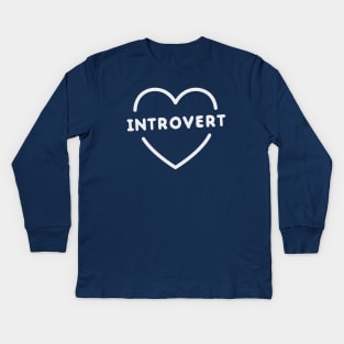 Funny introvert heart t-shirt Kids Long Sleeve T-Shirt